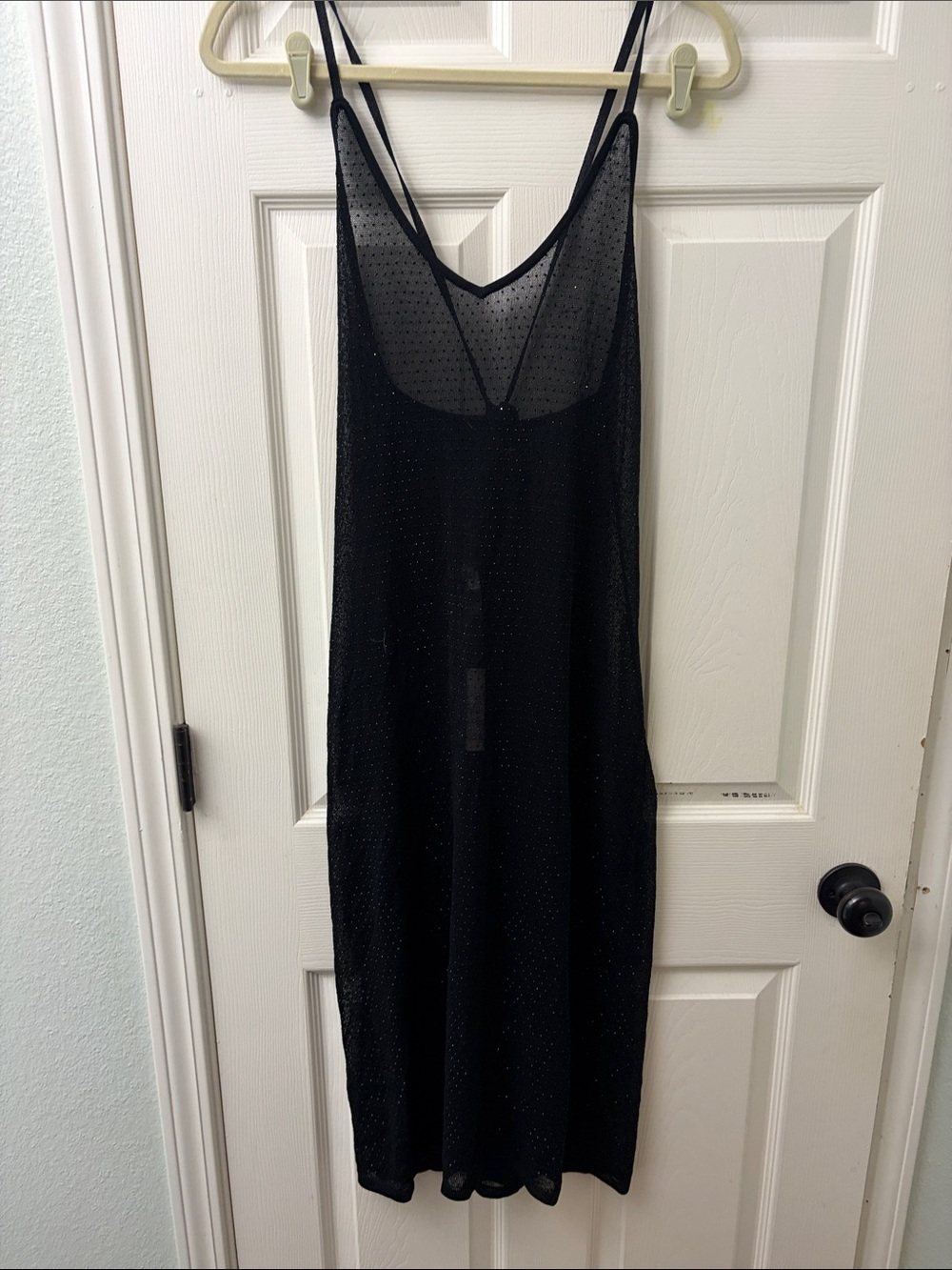 Victoria's Secret Black Sheer Sparkle Mesh Swim Cover-Up